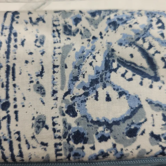 Simply Shabby Chic Duvet Set Indigo Batik Stripe Floral Blue 2 Pc TWIN Size NEW